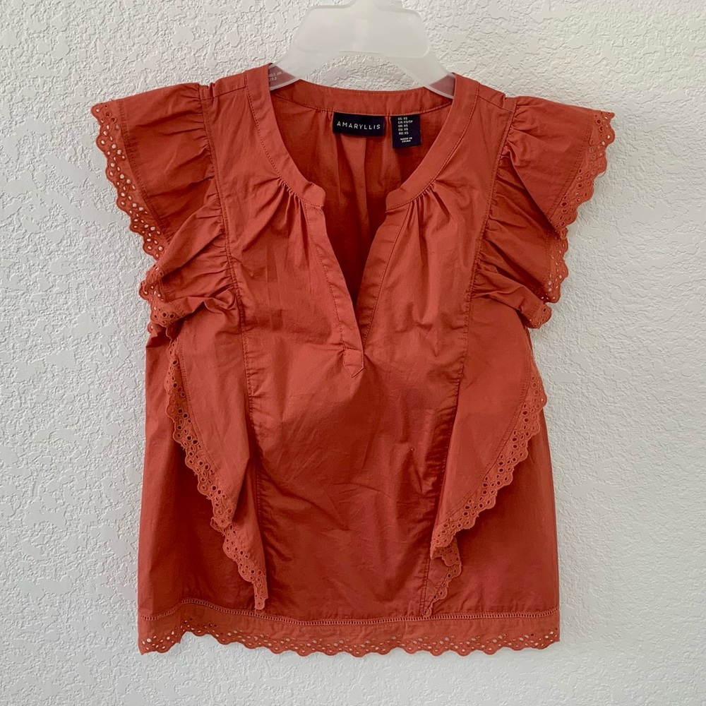 NWT Anthropologie Amaryllis Eyelet Top